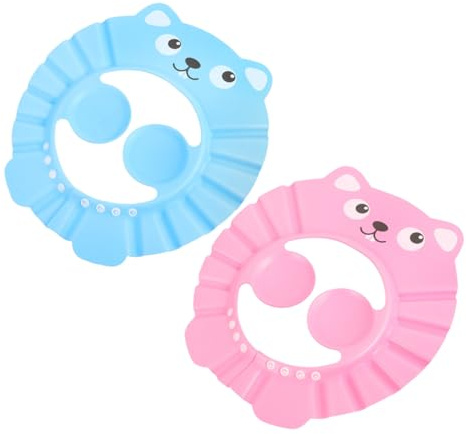 Kisangel 2piezas Gorros de Champú para Ajustables Gorro de Baño para Protección Champú y Ducha para Bebés y Pequeños