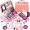GAGAKU Kinderschminke Pretend Make up Spielzeug Set,26PCs Waschbar Schminke Kinder Schminkkoffer Spielzeug Kindern Rollenspiel Kosmetik Spielzeug Geschenk für Mädchen 4 5 6 7 8 Jahre