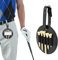 Teegxddy Beidseitig Leder Golf Tees Halter Runde Mit 10 Golf-Marker-Ballheringe Aus Holz，Professioneller Pu Leder Golf Tees Organizer，10 Tee Löcher Tragbarer Tee Carrier Schlüsselanhänger（A）