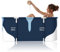 141CM Extra Large Portable Bathtub Adult, 55 Thicken Foldable Bath tub Soaking Bathing Tub with Metal Frame, Folding SPA Tub for Shower Stall, Separate Family Bathroom SPA Tub for Hot Ice Bath