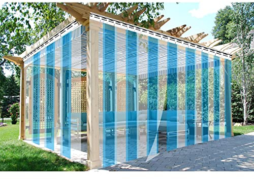 Cortina para Puerta Tiras PVC Cortina de Puerta de Tiras de Vinilo para Tienda, fábrica, Cortina de Puerta de Tiras, fácil de Instalar, Transparente, Impermeable, Personalizable