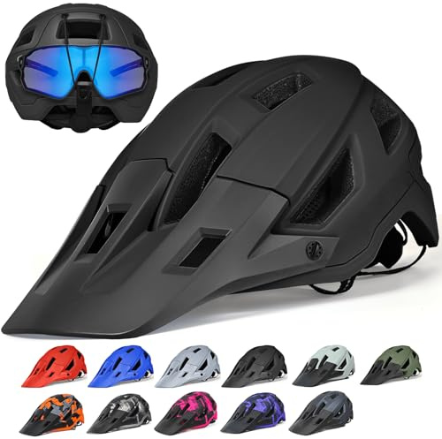 DOJASOHILMI Mountain Bike Helmet for Adults and Youths Lightweight, Impact Resistant with Adjustable Dial and Removable Visor Unisex Helmet Mountain Bike Bicycle Clcying