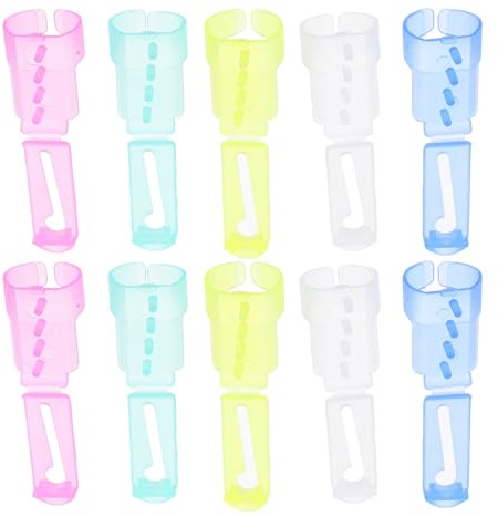 JOINPAYA Set 10 Anelli per Maglieria in Plastica Multicolore Strumenti per Lavoro a Maglia e Cucito Fai da Te Anelli Guidafilo Leggeri e Compatti per Uso Domestico e Professionale