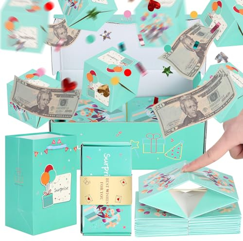 Boite Surprise Explosion Coffre Cadeau d'explosion Pliable | Bounce Boîte Cadeau Surprise DIY Boîte D'explosion Boîte Cadeau Pop-up pour Anniversaires, Fêtes, Noël