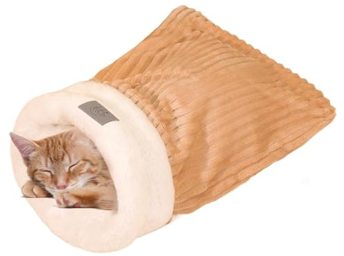 cálido de madriguera, Saco de Felpa para Gatos para Relajarse, Tela cómoda con Textura Suave, Cama Grande para Mascotas, de Dormir, Refugio Interior para Gatos, Lugar de Descanso para