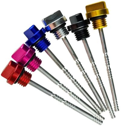 JoyousMall Asta di livello per serbatoio dell'olio motore, indicatore di livello in alluminio CNC, per la maggior parte delle moto