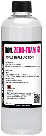 TAC Systems Iron Zero Snow Foam 500ml Pre Wash/Shampoo - pH Neutral, De-Ironiser, Brake Dust and Fallout Remover