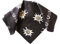 German Wear Halstuch Trachtentuch mit Edelweissmuster nikituch Baumwolle 54x54cm dunkelbraun