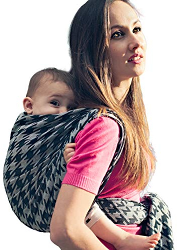 Didymos ttr-564-005 Babytragetuch, Modell Hahnentritt, Größe 5, anthrazit