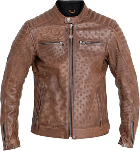 John Doe Motorradjacke mit Protektoren Motorrad Jacke Storm Lederjacke schwarz M, Herren, Lifestyle, Ganzjährig