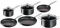Tefal Lot de 6 pièces, Poêles, Casseroles, Faitout, Induction, Revêtement antiadhésif, Poignée robuste, Indicateur de chaleur Thermo-Signal, Intensium E589S617