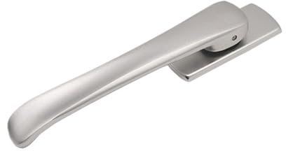 Fenstergriff,Abschließbarer Fenstergriff Griff aus Aluminiumlegierung for Türen und Fenster, quadratischer Schaft, Flacher Griff, nach außen öffnender und nach unten hängender Flügeltürgriff (Color :