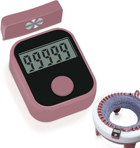 Tarotoo Knitting Machine Counter, Row Counter for Knitting Machine - Attachable Magnetic Suitable for 32.40.48 Needle Row Counter - Pink