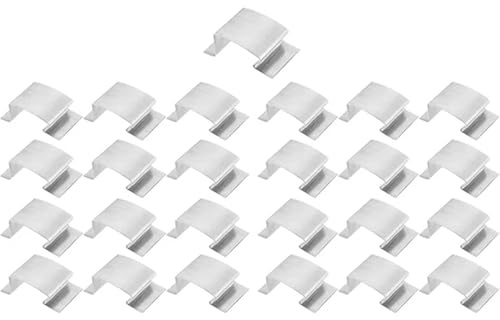 Växthusklämmor för glas, Glasklämmor for växthus i rostfritt stål, silver, 150-pack
