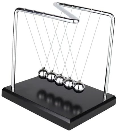 DUZEPA Pendule de Newton en forme de Z, berceau de Newton, boules d'équilibre, puzzle de psychologie scientifique, ornement de bureau, gadget à boule cinétique