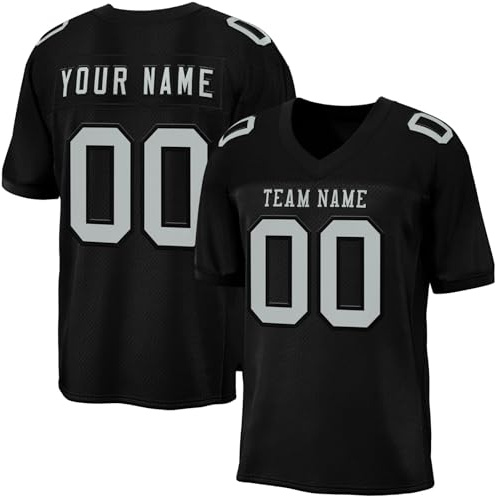 Camiseta de Fútbol Americano Personalizable con Nombre y Número - Transpirable para Grandes y Pequeños - Tallas S a 7XL - Múltiples Colores