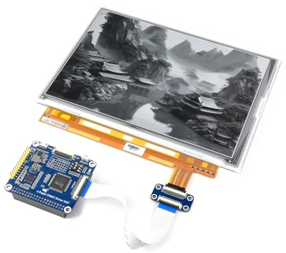 Waveshare 9.7 inch E-Ink Display HAT for Raspberry Pi Zero/Zero W/Zero WH/2B/3B/3B+ E-Paper Screen with 1200x825 Resolution IT8951 Controller USB/SPI/I80 Interface