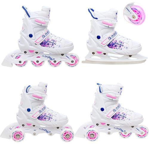 Raven 4-i-1 inlines, triskateboard/rullskor/skridskor Meia justerbara (35–39 (23–25,5 cm))