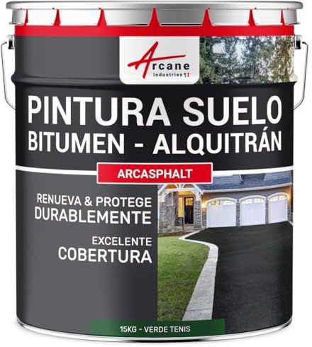 ARCANE INDUSTRIES Vernice per asfalto - ARCASPHALT - 15 kg (fino a 30 m² in 2 strati) Verde Tennis