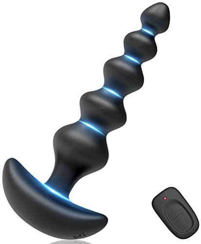 Roluck Analvibrator 16 Vibrationsmodi ferngesteuerte Analstimulation wasserdichter Prostata-Vibrator mit Vibrationsfunktion Analplug geeignet für Anfänger männlich weiblich Sexspielzeug