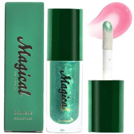 Pakivs Color Changing Lip Gloss Lip Oil Tinted,Magic PH Color Change Lip Stain Lip Balm,Long Lasting Nourishing Non-Stick Lipgloss for Women