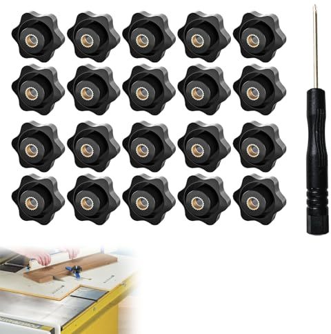 Bouton de Serrage M5,Ecrou étoile,étoile Tête écrous de Serrage Bouton,Filetage Femelle de Serrage de Bouton,Bouton de Serrage Tête étoile,Bouton de Serrage à Filetage Moleté,32mm,20pcs