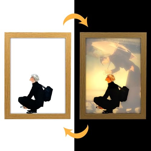 OPEIXSAYKOC Beleuchtete Gemälde,LED Wandkunst Dekor,LED Art Beleuchten,USB-betrieben,3 Beleuchtungsmodi,Desktop Rahmen für Heimdekoration Kreatives Geschenk