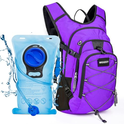 MIGGEEY 18L Mochila De HidratacióN con Bolsa De HidratacióN 3L, Gran Daypack Bolsa De Almacenamiento para Los Hombres Las Mujeres, Mochila De Ciclismo, Mochila para Correr, Mochila De HidratacióN