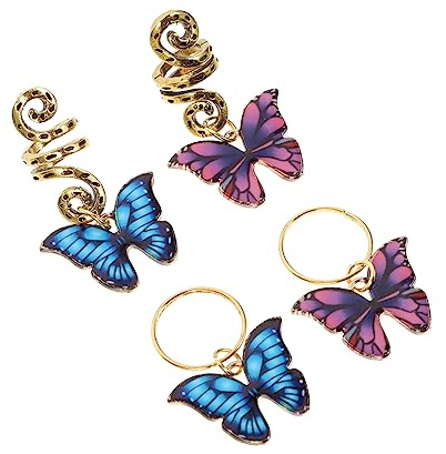 SAFIGLE 12 Piezas Adornos de para Trenzas Accesorios de Pelo Anillos para Trenzas Joyería para Cabello Decoración para Dreadlocks