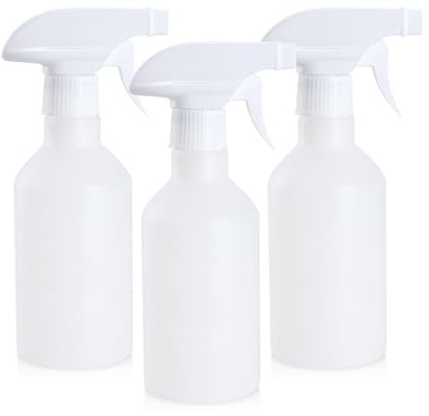 atnayo 3 Pcs Water Spray Bottle, 300ml Adjustable Mist/Stream Empty Plastic Spray Bottles for Cleaning Plants Gardening