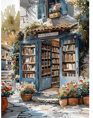 KEYIFA Pintar por Numeros Adultos, Librería Paint by Number Kits con Pinceles y Pigmento Acrílico, DIY Pintura al óleo Colorear Lienzo Manualidades, Decoración del Hogar 30x40CM