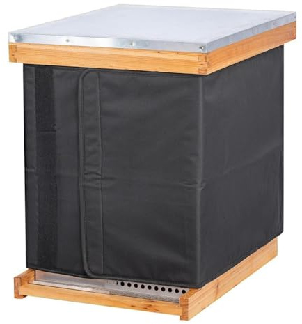 Nihcora Envoltura de Colmena de Abejas de Invierno para Colmenas de 8 y 10 Marcos, Envoltura de Colmena Ajustable de Tela Oxford, Impermeable, Resistente Al Viento, Reutilizable