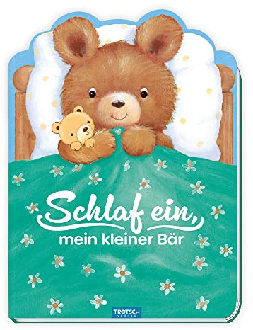 TRÖTSCH - Schlaf ein, mein kleiner Bär | Beruhigende Gutenachtgeschichte mit liebevollen Reimen: Pappbilderbuch mit zauberhaften Illustrationen für ein entspanntes Abendritual | Ab 18 Monaten