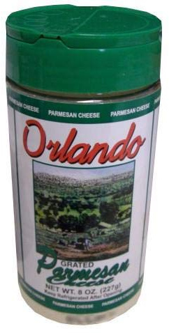 Grated Parmesan Cheese (OrlandoGreco) 8oz, plastic shaker