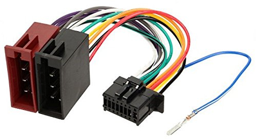 TechExpert Pioneer 16 Pin to ISO Lead Wiring Loom Power Adaptor Wire Radio Connector 23x10mm