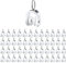 48 PCS Twin Wheeled Curtain Track Rollers Pulleys,Drapery Rail Sliding Glider for 11-Millimetre Rail (Stainless Steel)