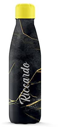 THE STEEL BOTTLE - Incisione a Laser su Bottiglia Termica in Acciaio Inox, Isolamento sottovuoto a Doppia Parete, capacità 500 ml, Chiusura Ermetica, Borraccia Portatile (Marble)