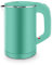 FairUo Kettles for Boiling Water, 0.6L Travel Kettle Mini Kettles for Boiling Water Stainless Steel Cordless Portable 600W Heating Water Boiler Teapot/Green