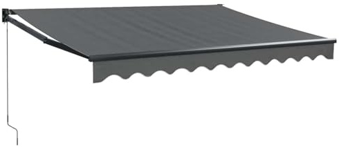 vidaXL Toldo retráctil Aluminio y Tela Gris Antracita 3x2,5 m