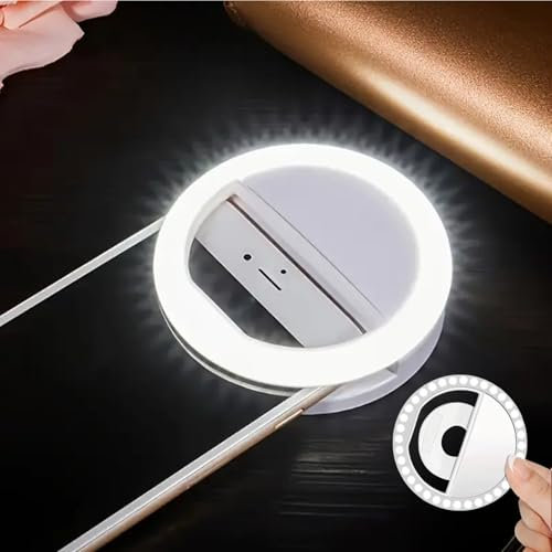 LITTLE CLASSIC LED Selfie Ring Light- Includes Low, Meduim and High White Light, Portable And Light