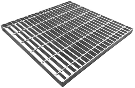 Natotela 600x600x30mm Caillebotis extérieur en Acier galvanisé,B125 Caillebotis/Grille en Acier galvanisé,Carré,sans Cadre,Maille 45/25 mm,pour Le Trottoir,l'école,Le Balcon,Le Jardin,Le Garage