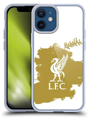 Head Case Designs Officially Licensed Liverpool Football Club Liverbird In White Graffiti Art Gel Case [Military Grade Protection] Compatible with Apple iPhone 12 Mini and Compatible with MagSafe