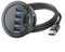 Hub USB 3.0 à 4 ports avec câble de transfert de données avec câble de 1,2 m pour PC, ordinateur portable, station de travail, organisation de bureau