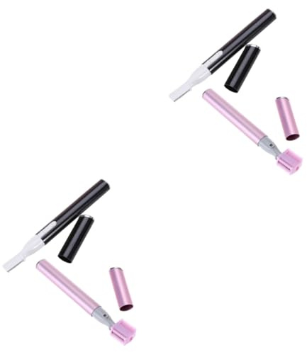 OFFIGAM 2 Series Recortadora De Cejas Eléctrica Portátil Para Mujeres Rosa Y Negro Afeitadora Facial Sin Batería Para Depilación De Cejas Y Facial Ligera Y Ergonómica 2 Piezas*2