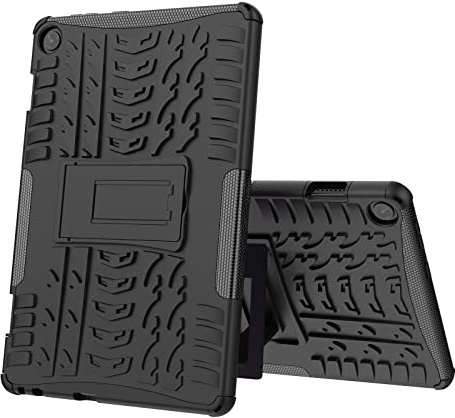 Tablettskydd Tablettskydd kompatibelt med Lenovo M10 3RD 10,1 TB-328FU/XU Däckstruktur Stötsäkert TPU+PC skyddsfodral med fällbart handtagsstativ Hemma för surfplatta(Siyah)