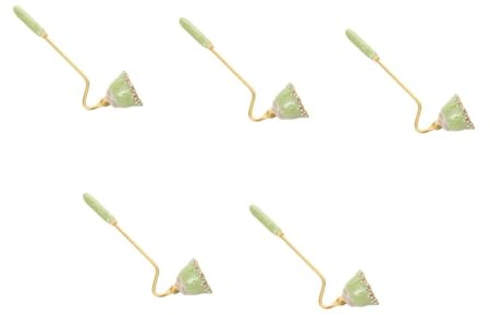 PRETYZOOM 5 Pezzi spegni Candela Presente per Gli Amanti delle Candele estintore a stoppini CandlesNuffers Wick Snuffer Candela Dipper spegni Candele Metallo Verde