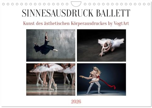 Sinneseindrücke Ballett (Wandkalender 2026 DIN A4 quer), CALVENDO Monatskalender: Ballett, die Kunst des ästhetischen Körperausdruckes