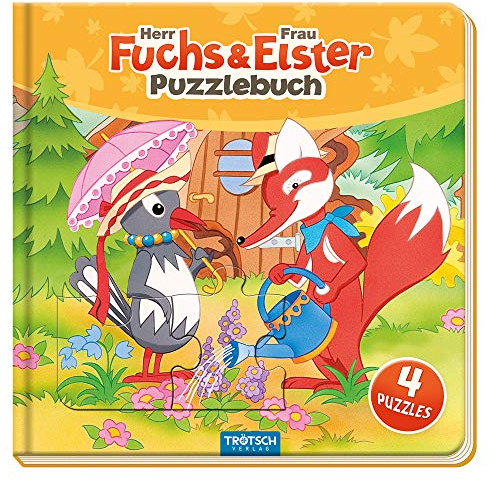 Trötsch Unser Sandmännchen Puzzlebuch mit 4 Puzzle Fuchs und Elster: Beschäftigungsbuch Entdeckerbuch Puzzlebuch (Fuchs & Elster)