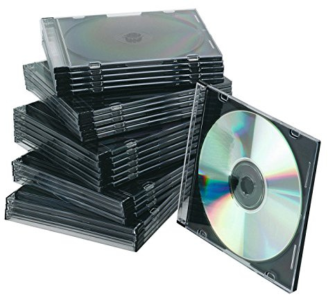 Q-Connect-Boîtier Slim pour CD-Noir-Lot de 25