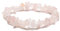 VOMONO Pink Rose Quartz Crystal Chip Elasticated Bracelet